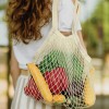 Cotton Mesh Foldaway Totes Lifestyle